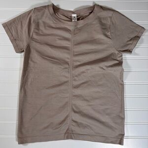 Yogalicious Seamless Bridgett Short Sleeve Training Tee Taupe Brown Size M